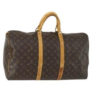 LOUIS VUITTON Monogram Keepall 50 Boston Bag M41426 LV Auth am10385